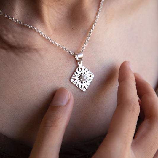 Squared Sun Ray Pendant