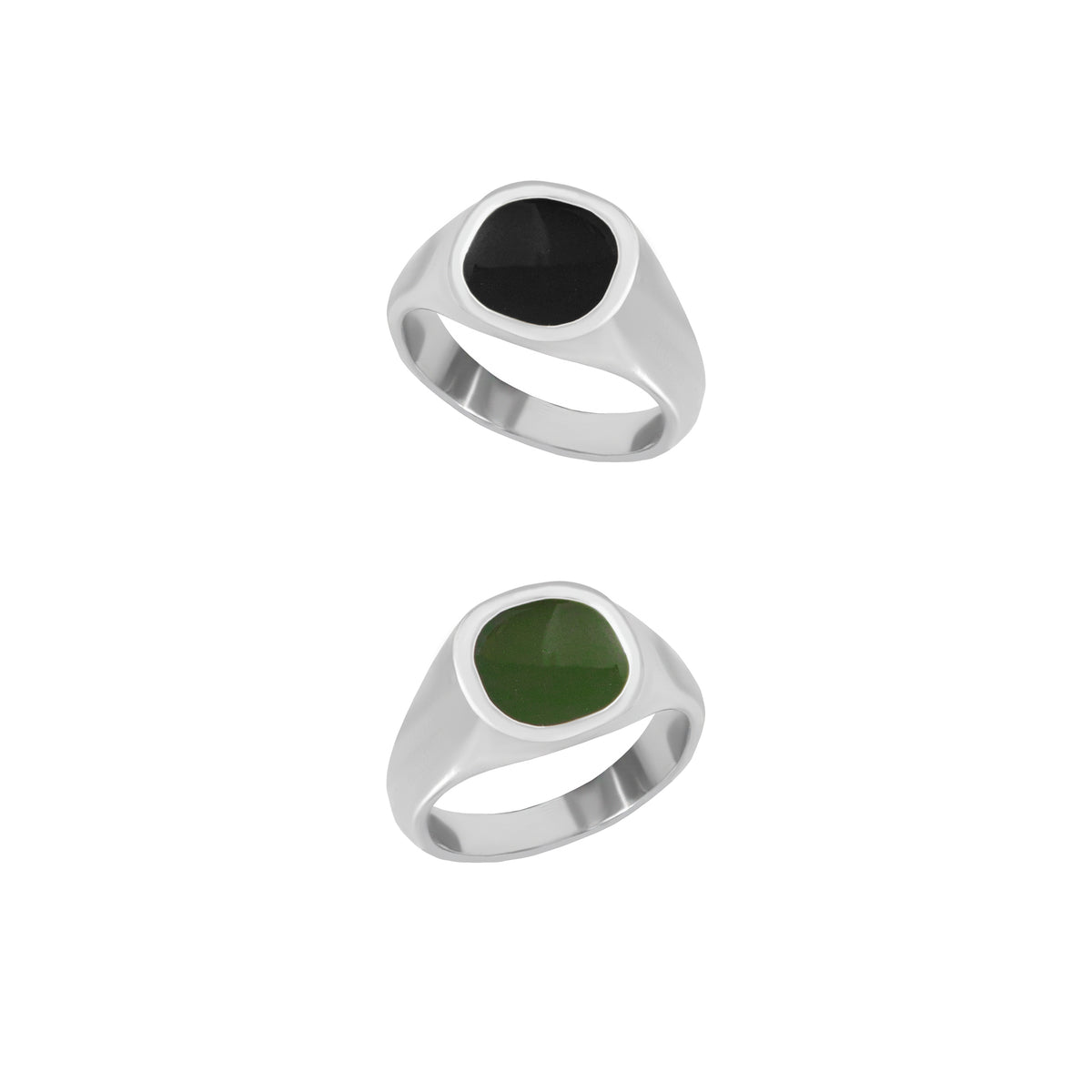 Khalil Rind Squared Enamel Ring – Islam Khalil Designs