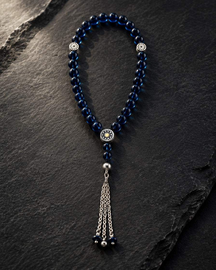 Sun Prayer Beads (33) - Navy Kahraman