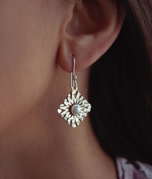 Squared Sun Ray Earrings