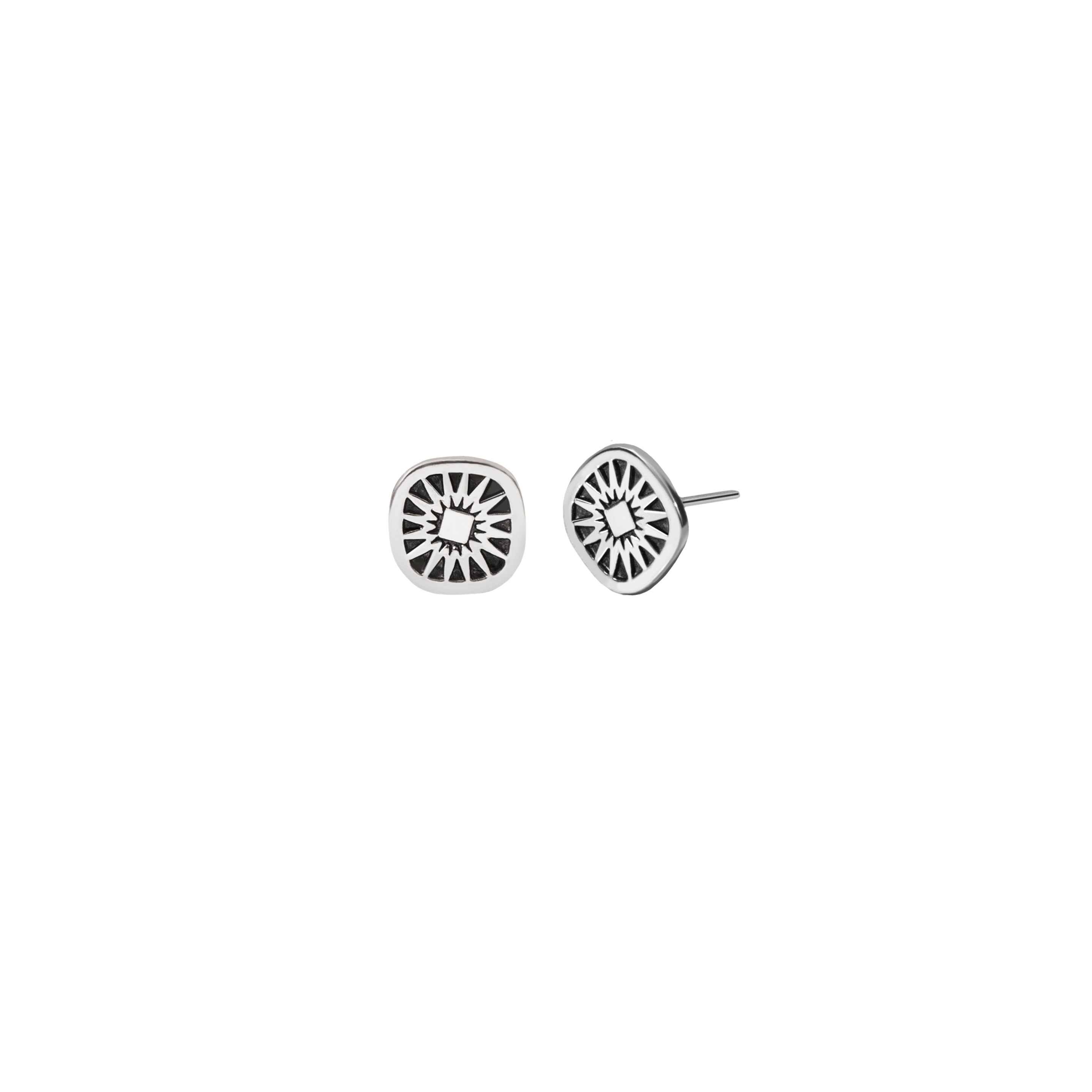 Sun Compass Studded Earrings