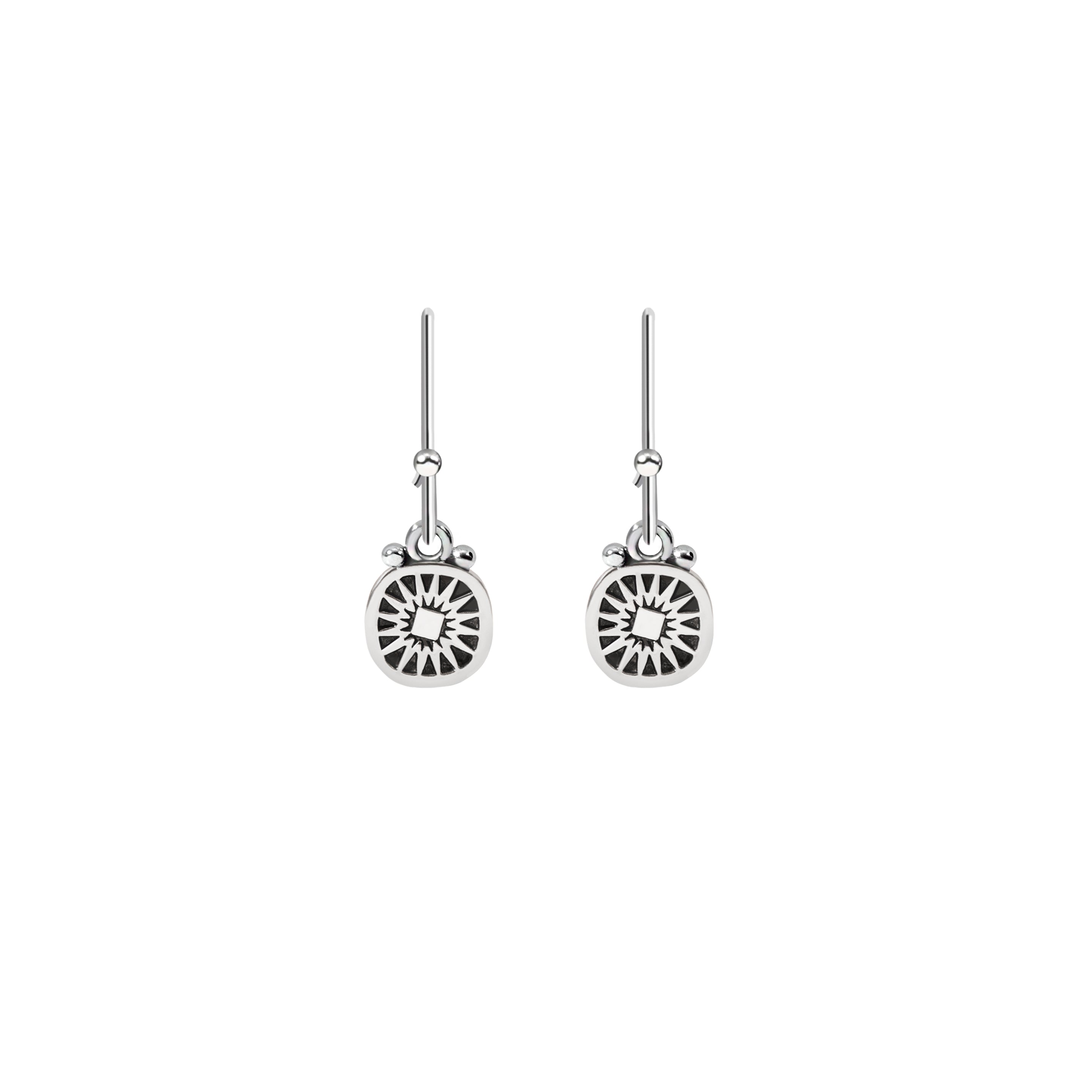 Sun Compass Hanging  Earrings
