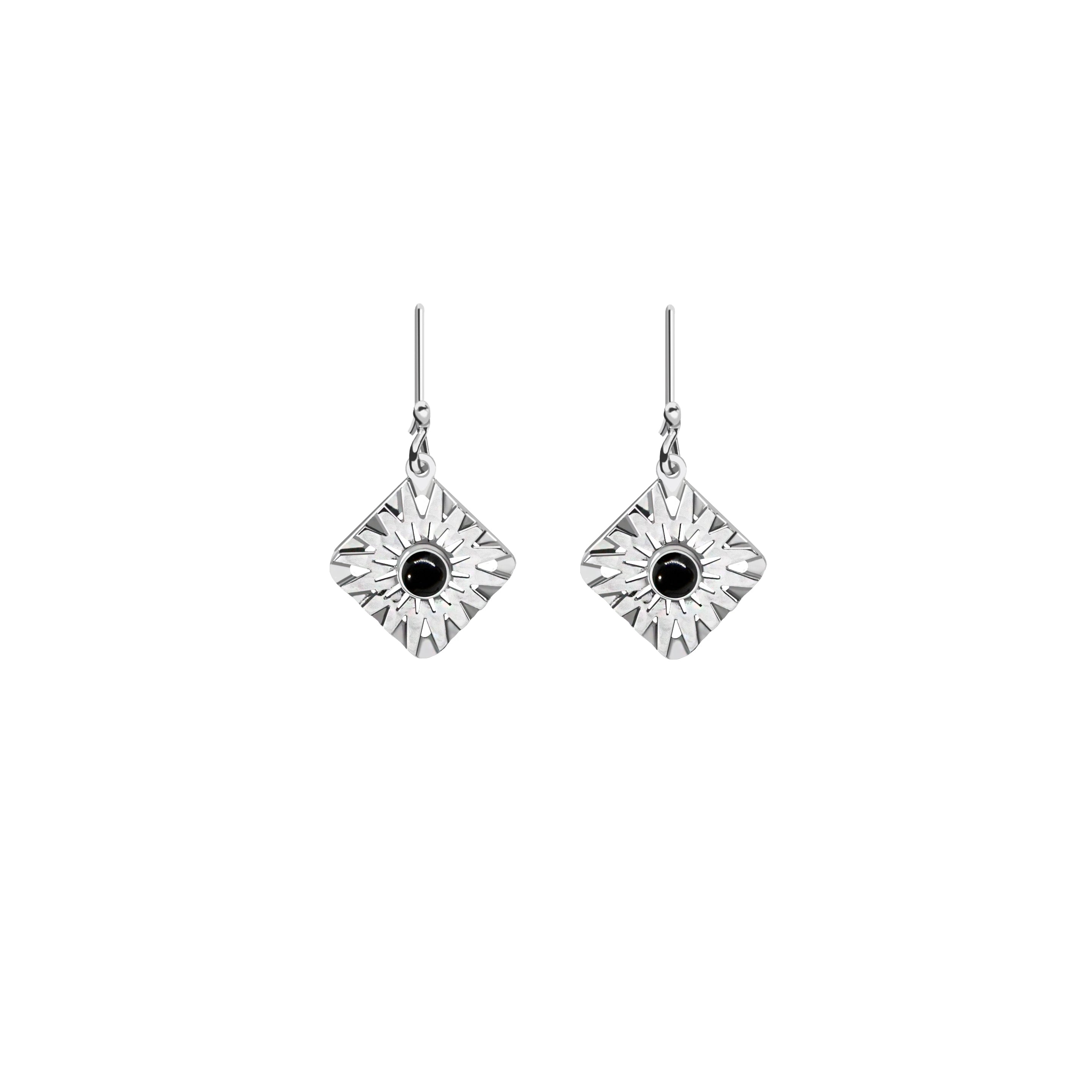 Squared Sun Ray Earrings