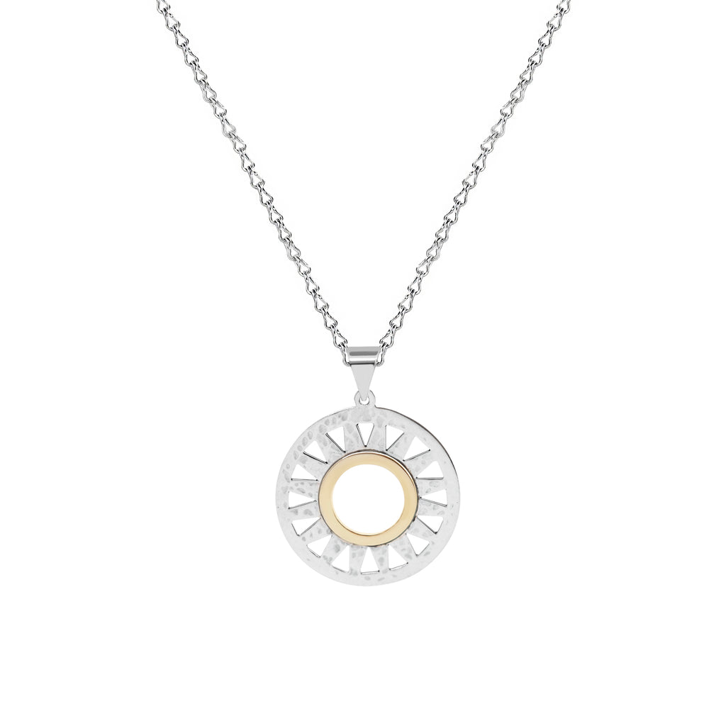 Air Gold on Silver Necklace