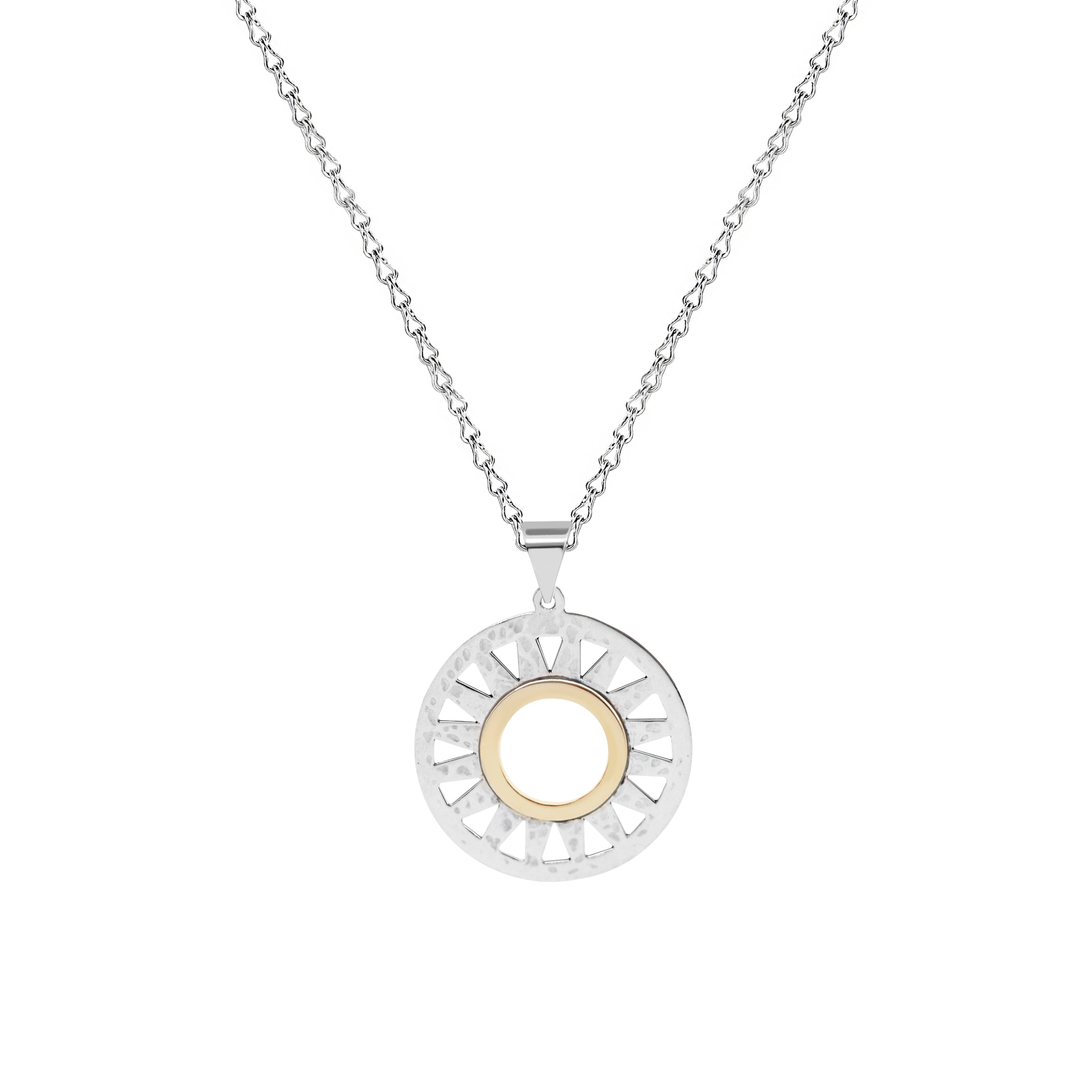 Air Gold on Silver Necklace
