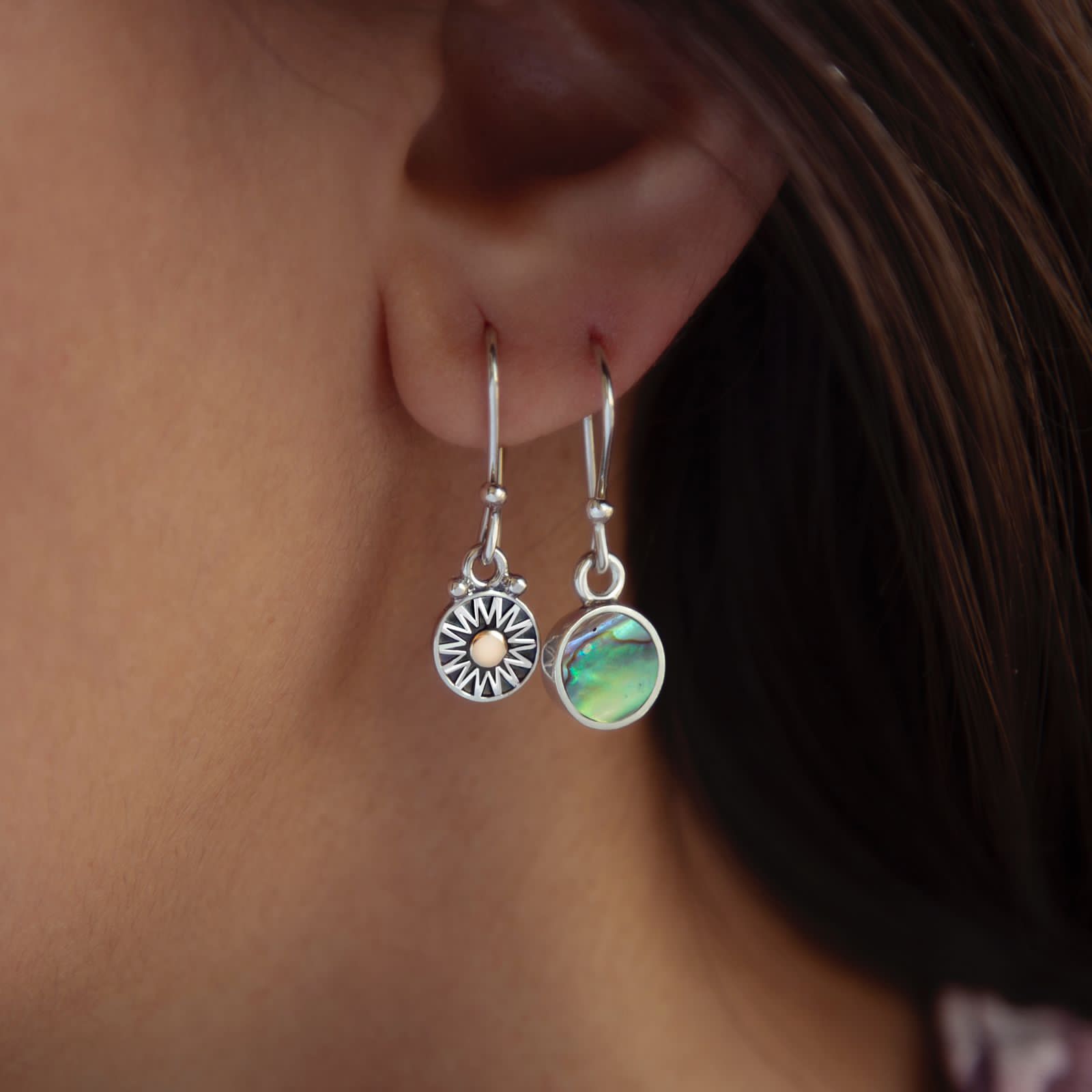 Hanging Mini Sun Earrings